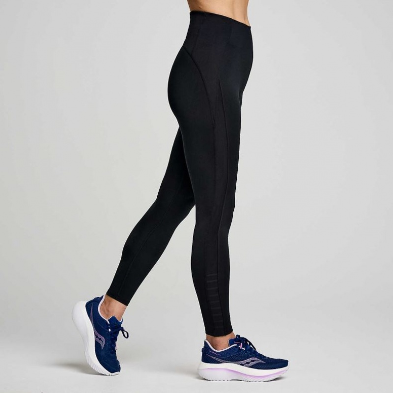 Saucony Fortify Viz Strumpfhose Damen Schwarz | SCHWEIZ BDGFU