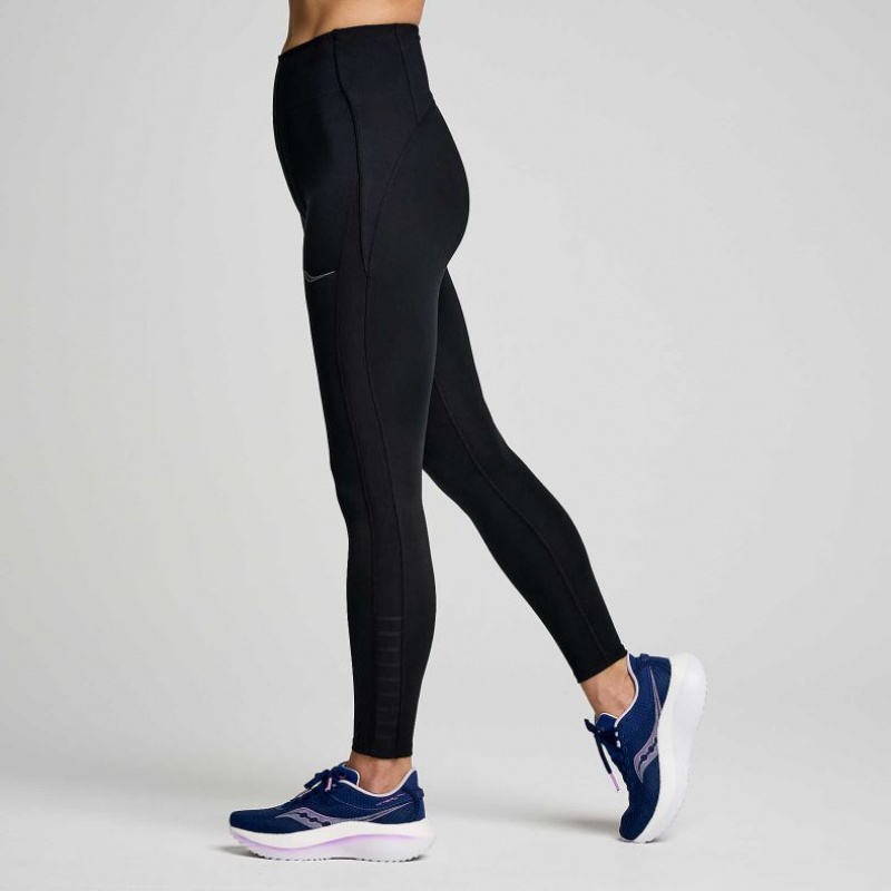 Saucony Fortify Viz Strumpfhose Damen Schwarz | SCHWEIZ BDGFU