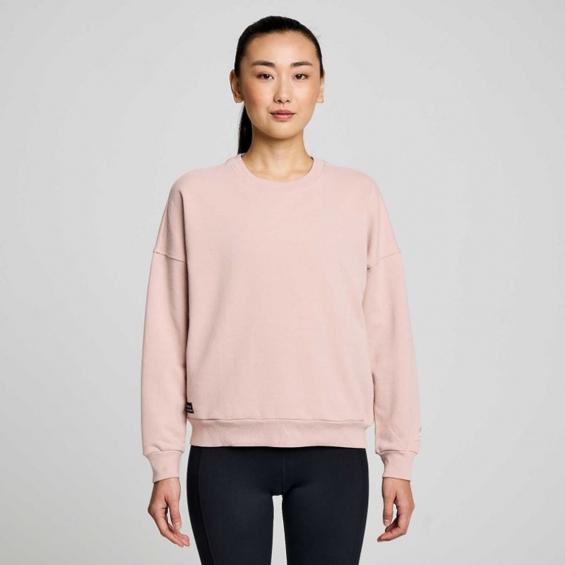 Saucony Recovery Crew Sweatshirt Damen Rosa | SCHWEIZ BGTPC