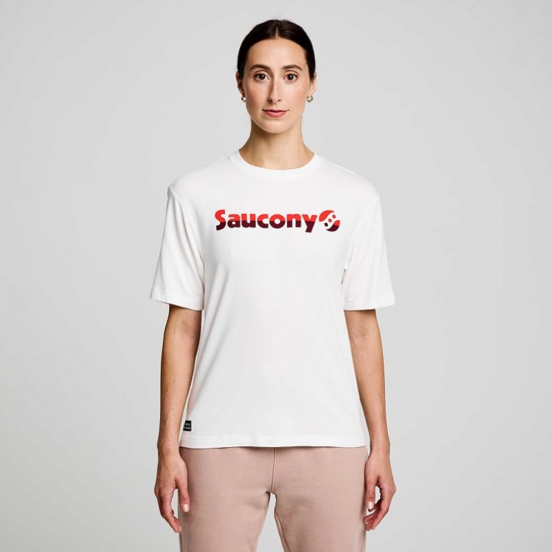 Saucony Recovery Kurzes Sleeve T-Shirt Damen Weiß | SCHWEIZ VYBZN