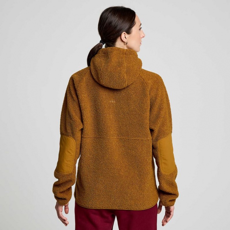 Saucony Recovery Sherpa Pullover Hoodie Damen Braun | SCHWEIZ NBDKI
