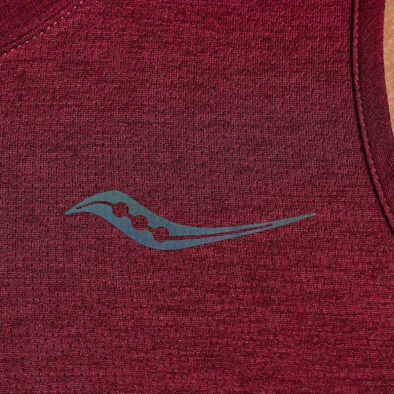 Saucony Stopwatch Muskelshirt Herren Bordeaux | SCHWEIZ SRMJK