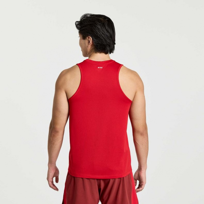 Saucony Stopwatch Muskelshirt Herren Rot | SCHWEIZ KGBFT