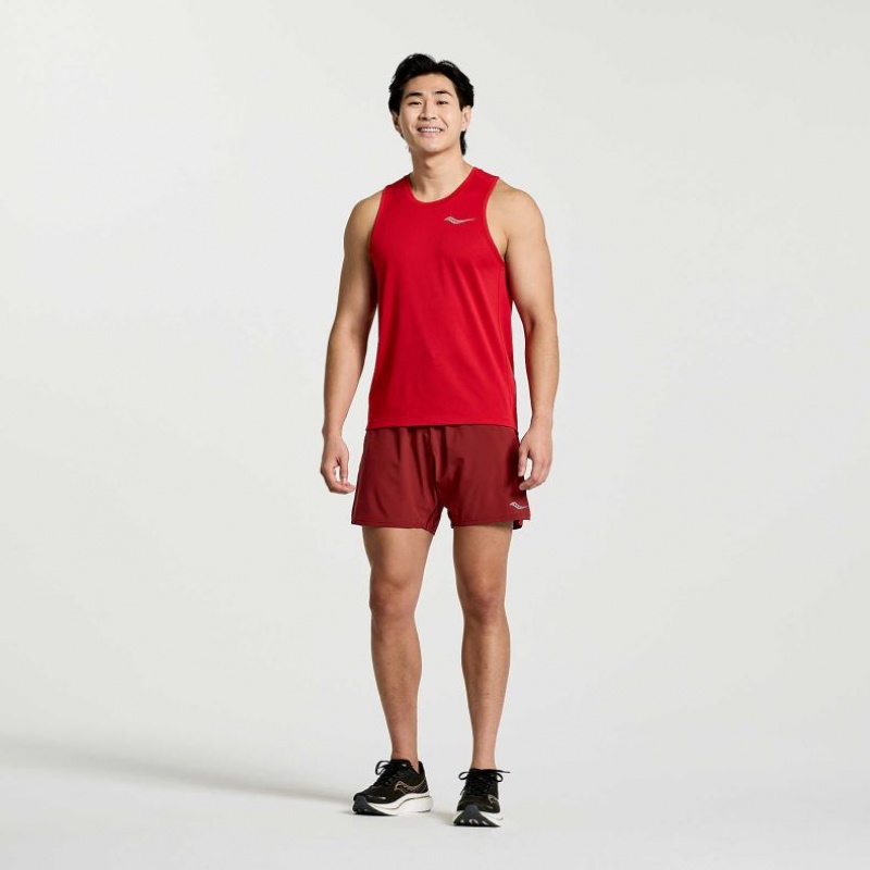 Saucony Stopwatch Muskelshirt Herren Rot | SCHWEIZ KGBFT