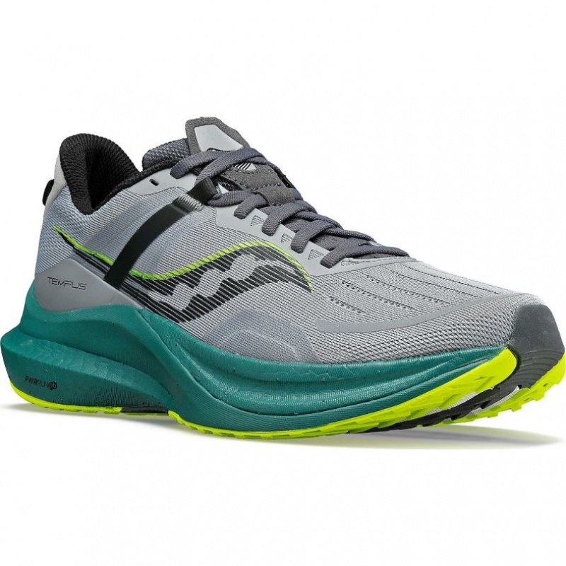 Saucony Tempus Wide Laufschuhe Herren Grau Türkis | SCHWEIZ PTHUA