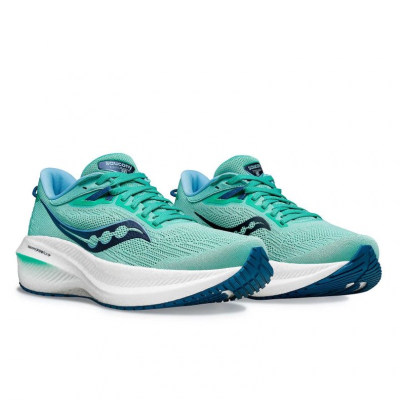 Saucony Triumph 21 Laufschuhe Damen Türkis | SCHWEIZ GMNVO