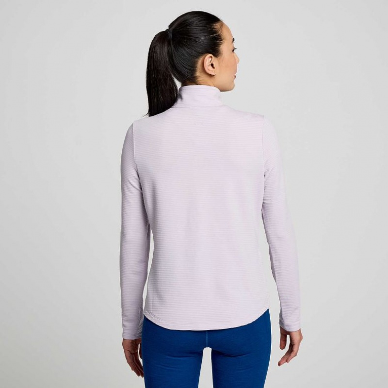 Saucony Triumph 3D 1/2 Zip Sweatshirt Damen Lila | SCHWEIZ YHRZL