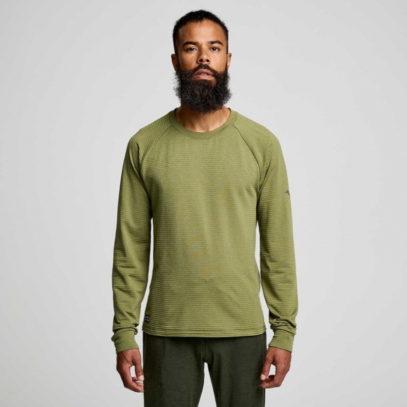 Saucony Triumph 3D Crew Sweatshirt Herren Grün | SCHWEIZ BLCFZ